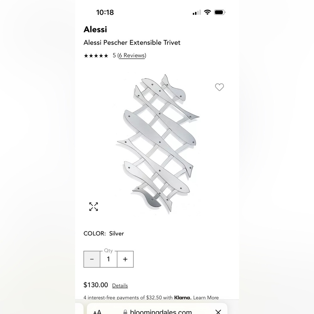 Alessi extendable Pescher Trivet